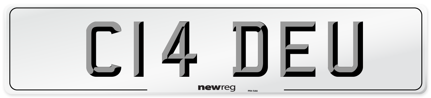 C14 DEU Number Plate from New Reg